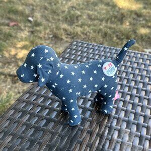Victoria Secret Vote For Pink Puppy Dog Stuffed Plush Blue White Stars C26